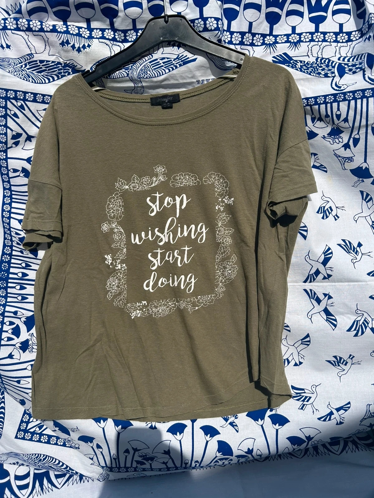 T shirt kaki S/36 femme Jennyfer coton bon état